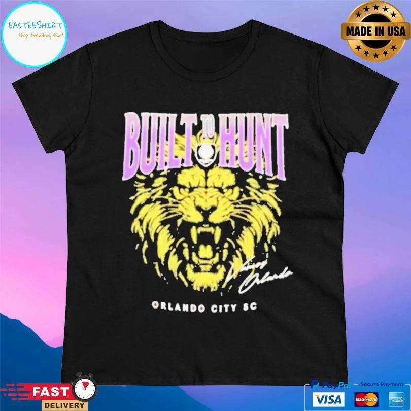 Orlando City Sc Built To Hunt Lion Signature T-shirts