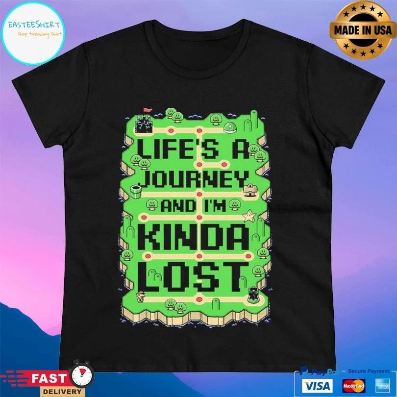 Vintage Game Lost Map Life’s A Journey And I’m Kinda Lost T-shirts