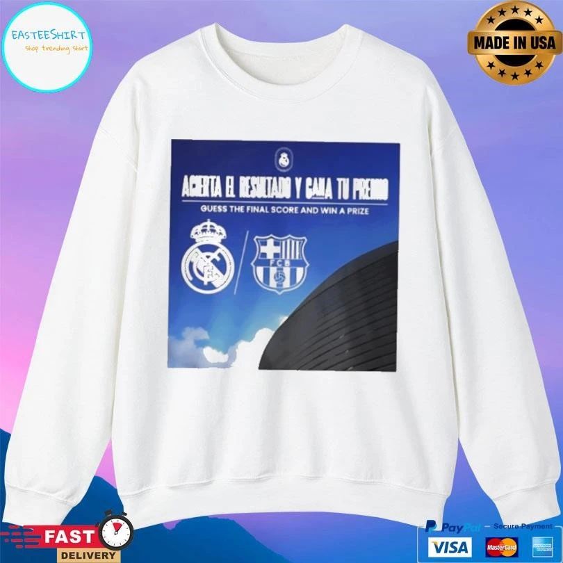Acierta El Resultado Y Gana Tu Premio Real Madrid And Fc Barcelona T-shirts
