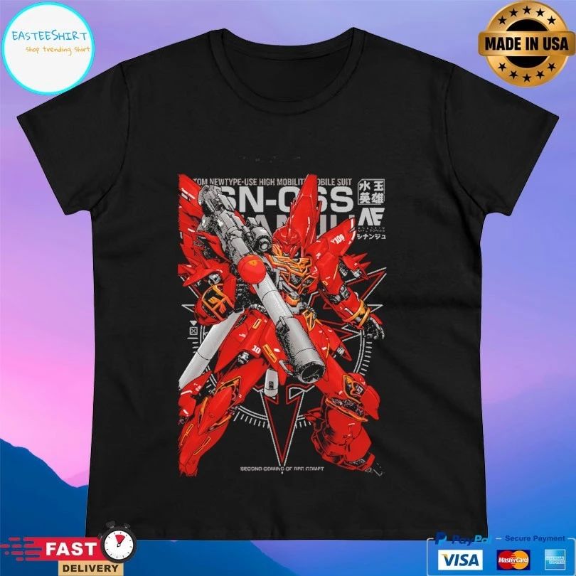 Red Comet Reborn Msn-06s Sinanju Gundam T-shirt