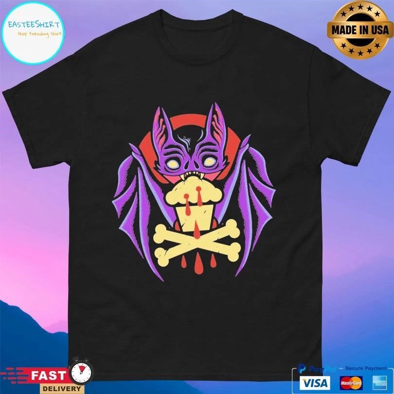 Bat Bites Johnny Cupcakes Halloween 2025 T-shirts