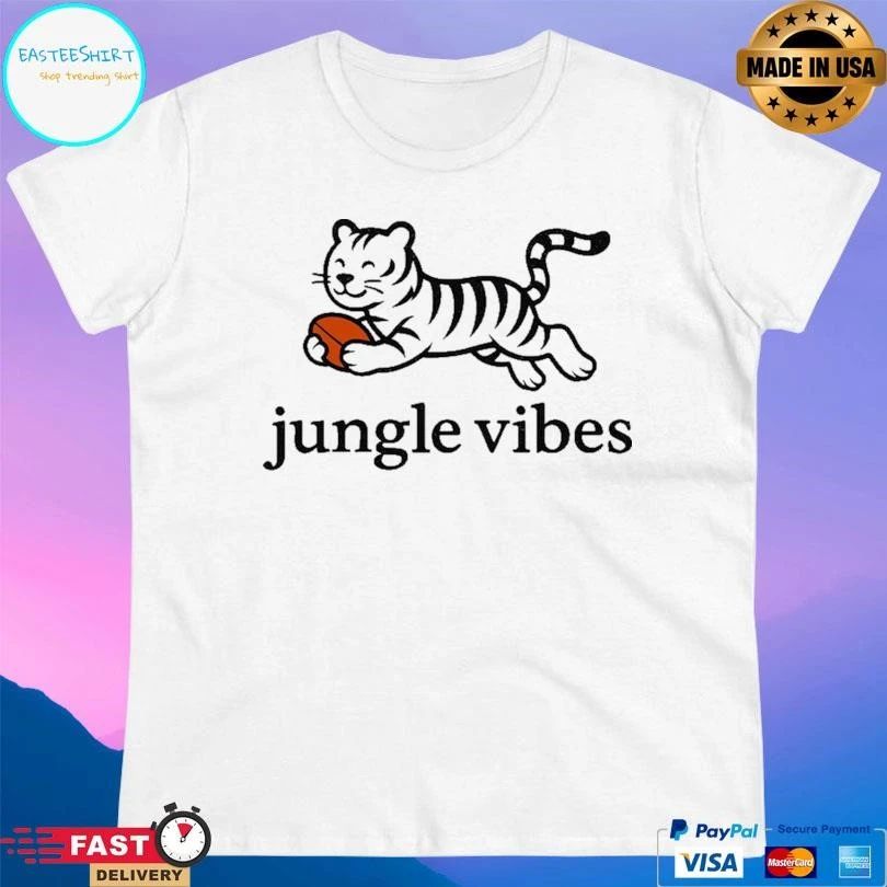Jungle Vibes Run Wild White Tiger T-shirts