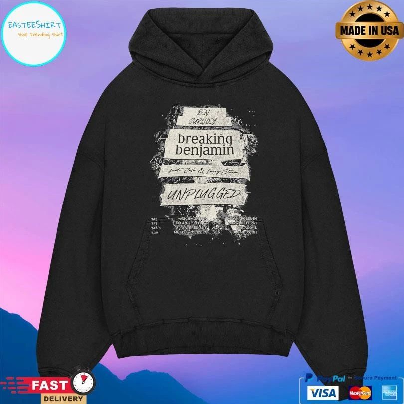 Ben Burnley Breaking Benjamin Feat Josh And Lacey Sturm Unplugged Tour T-shirts