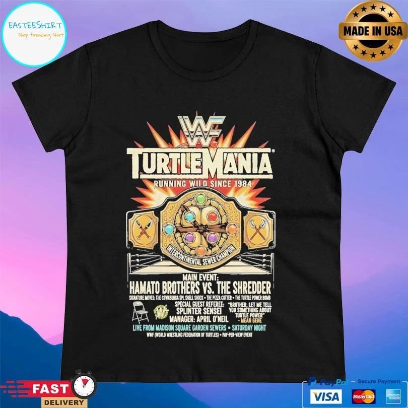 Turtlemania Running Wild Since 1984 Main Event Hamato Brothers Vs The Shredder T-shirts
