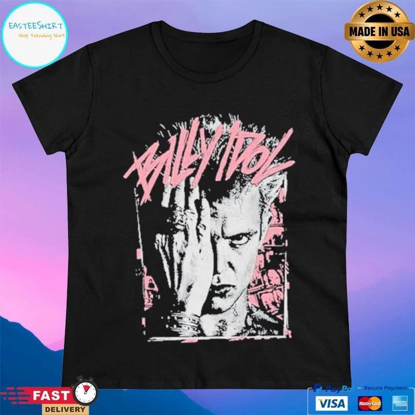 Billy Idol Pink Scratch Billy 2025 Tour T-shirts