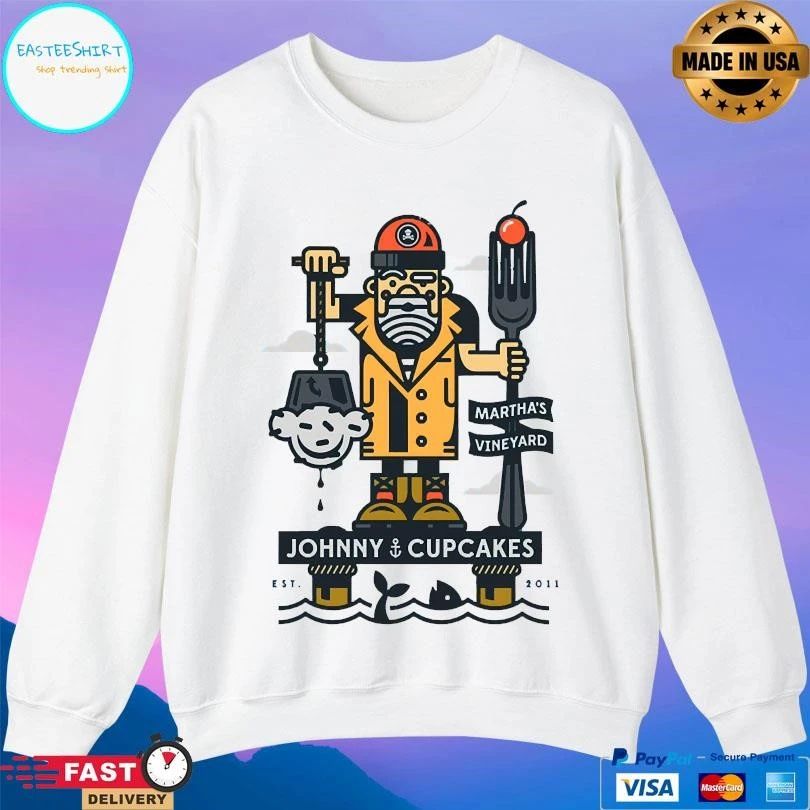 Martha’s Vineyard Fisherman Johnny Cupcakes Est 2011 T-shirts