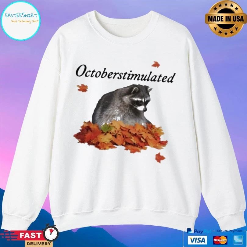 Raccoon October Stimulated T-shirts