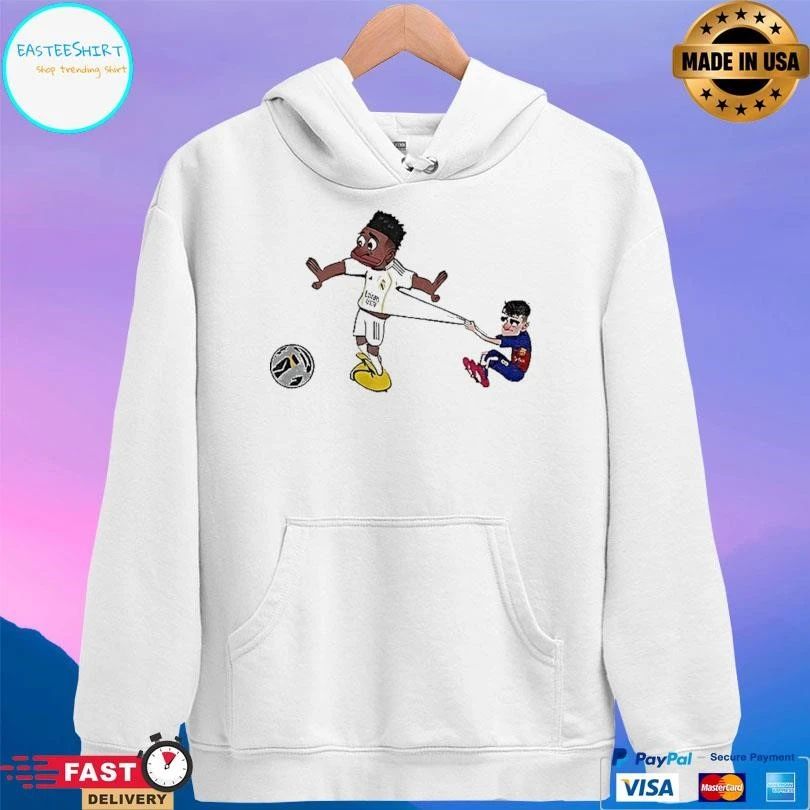 Pedri Pulling Vini Jr 7 Football Cartoon Meme T-shirts