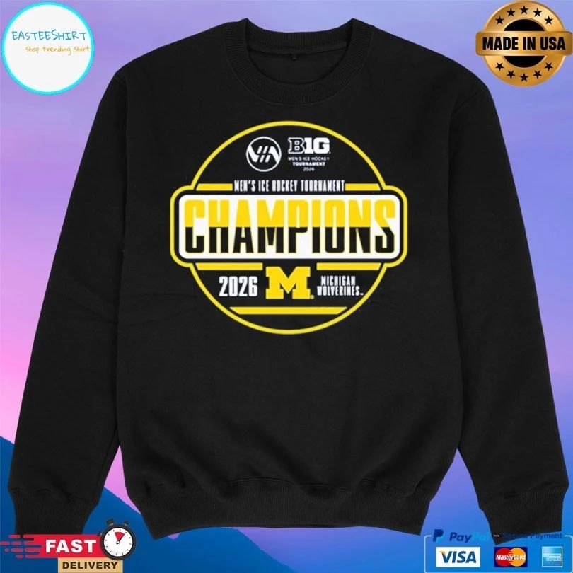 Michigan Wolverines Men’s Ice Hockey Tournament Champions 2026 T-shirts
