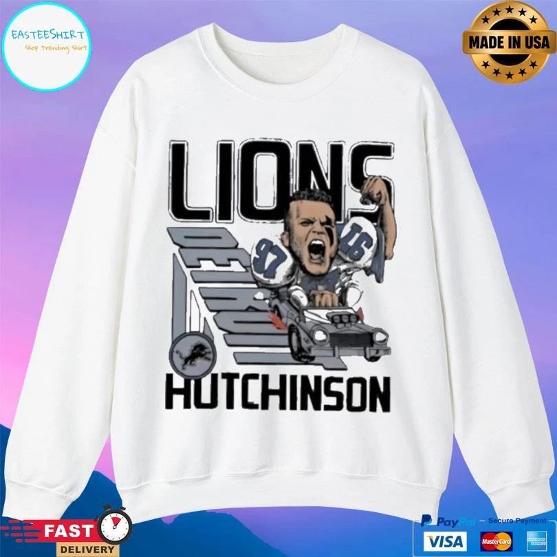Aidan Hutchinson Detroit Lions Signature Player Logo T-shirts
