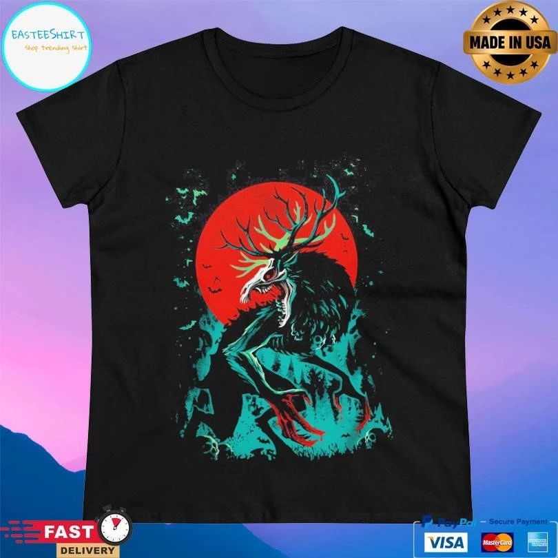 Wendigo The Devouring Evil Blood Moon T-shirts