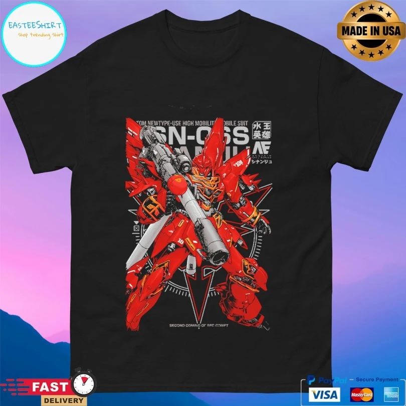 Red Comet Reborn Msn-06s Sinanju Gundam T-shirt