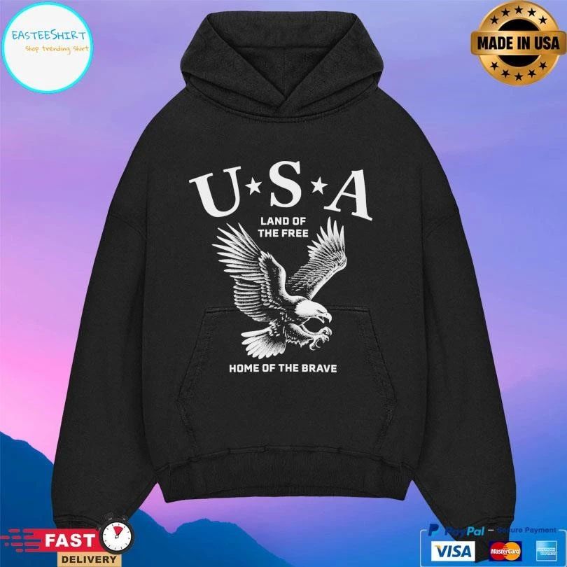 USA Land Of Free Eagle Home Of The Brave T-shirts