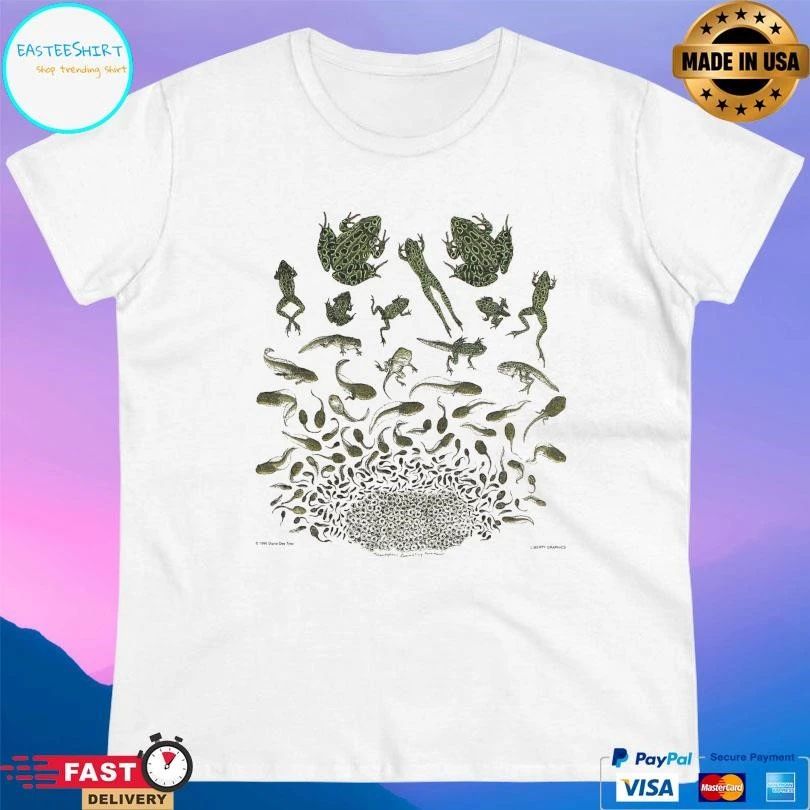 Frog Metamorphosis Adult Natural T-shirts