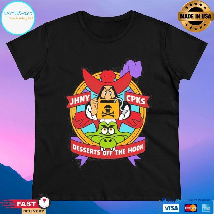 Captain Cook Jhny Cpks Desserts Off The Hook T-shirts