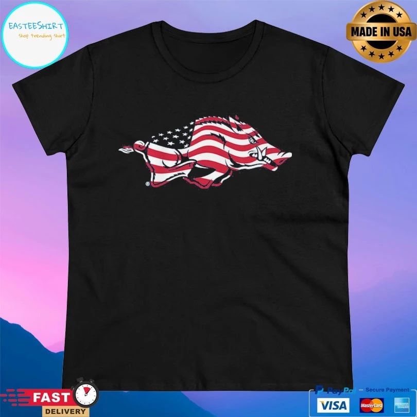 Arkansas Razorbacks Patriotic Marks Primary Logo T-shirts