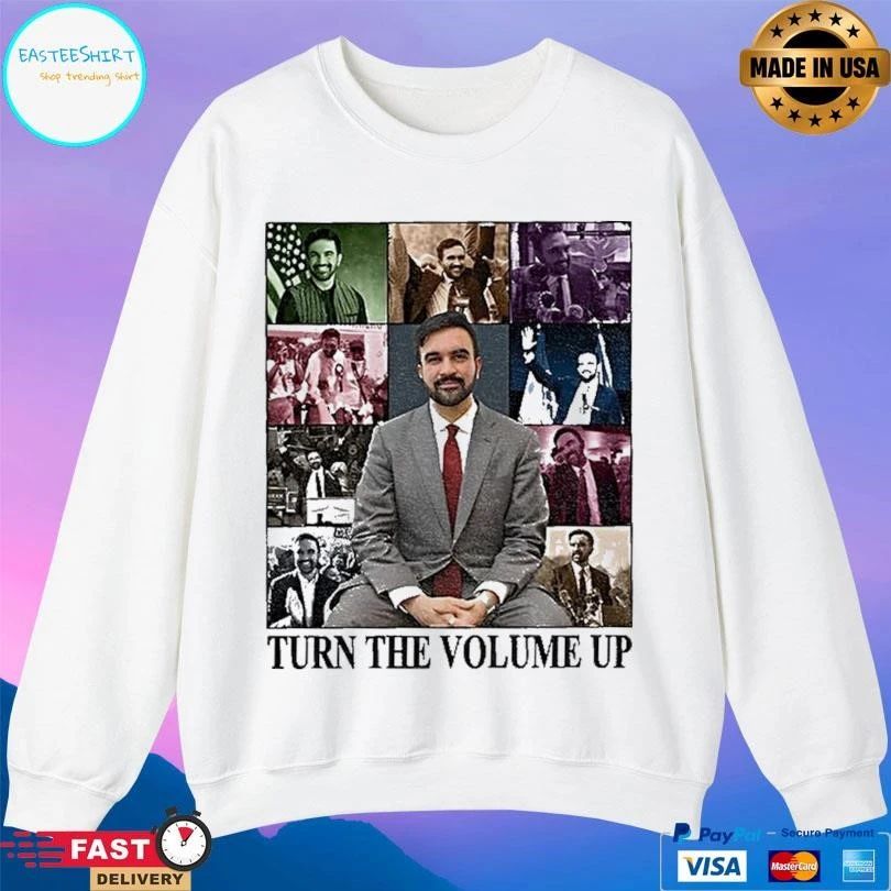 Zohran Mamdani Turn The Volume Up Nyc 2026 The Eras Tour Vintage T-shirts