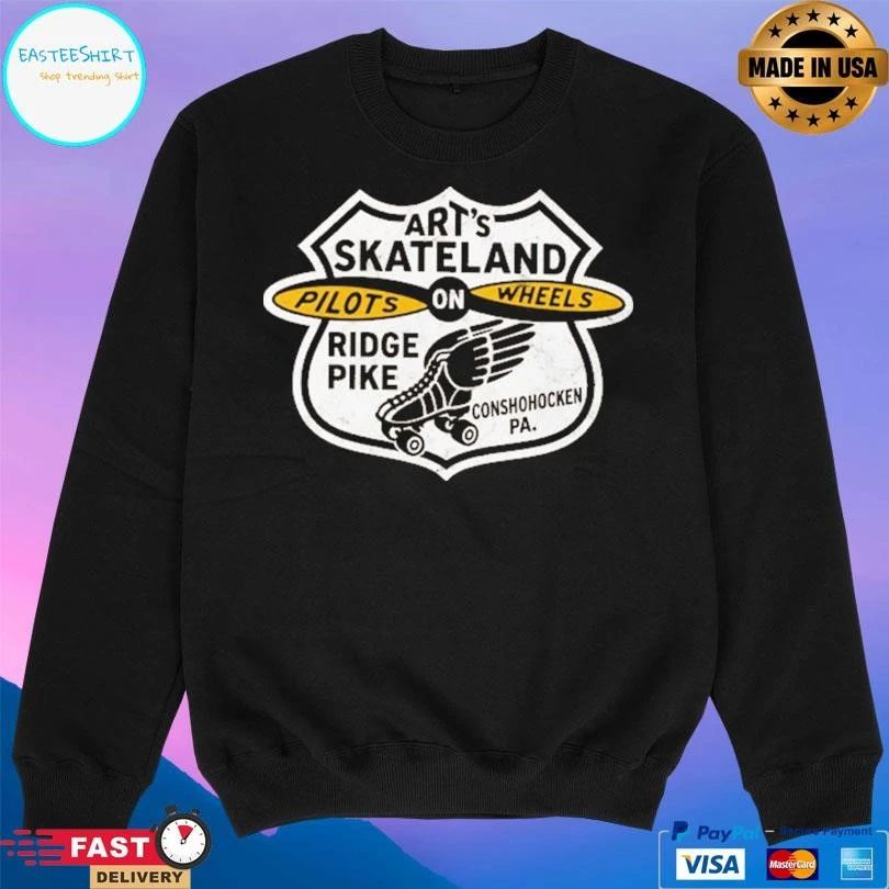 Art’s Skateland Pilots On Wheels Ridge Pike Conshohocken Pa T-shirts