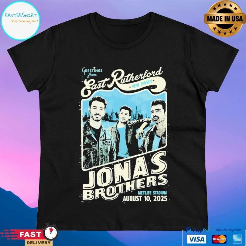 Greetings From East Rutherford New Jersey Jonas Brothers Metlife Stadium August 10 2025 T-shirts
