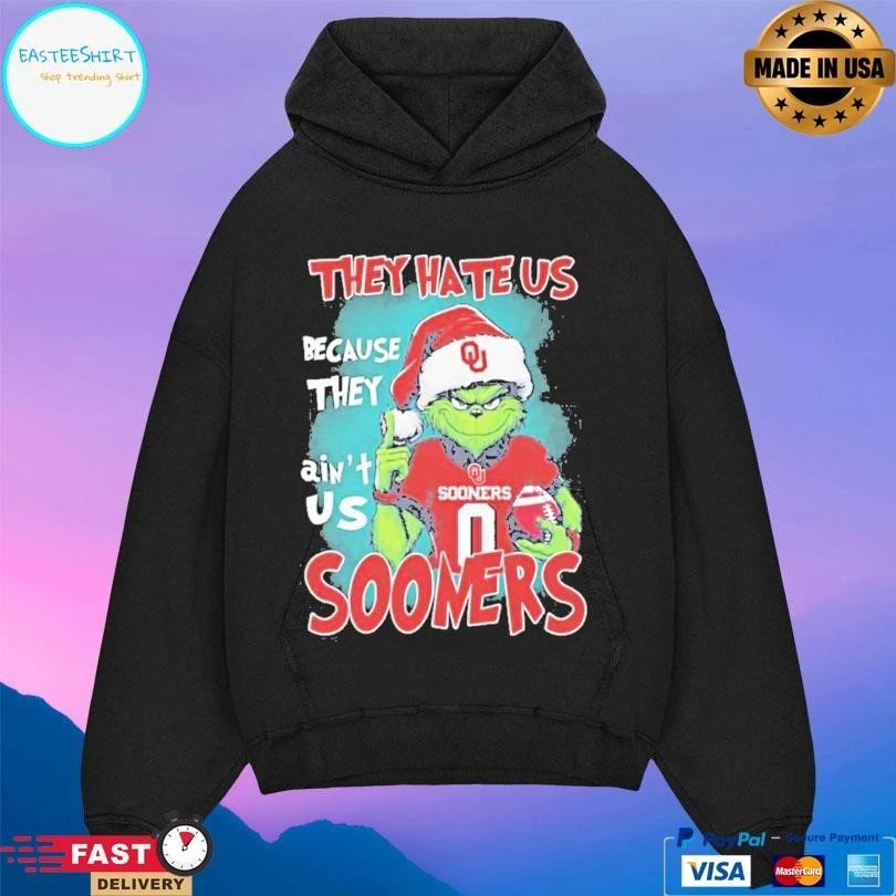 They Hate Us Cause They Ain’t Us Oklahoma Sooners Grinch Christmas 2025 T-shirts