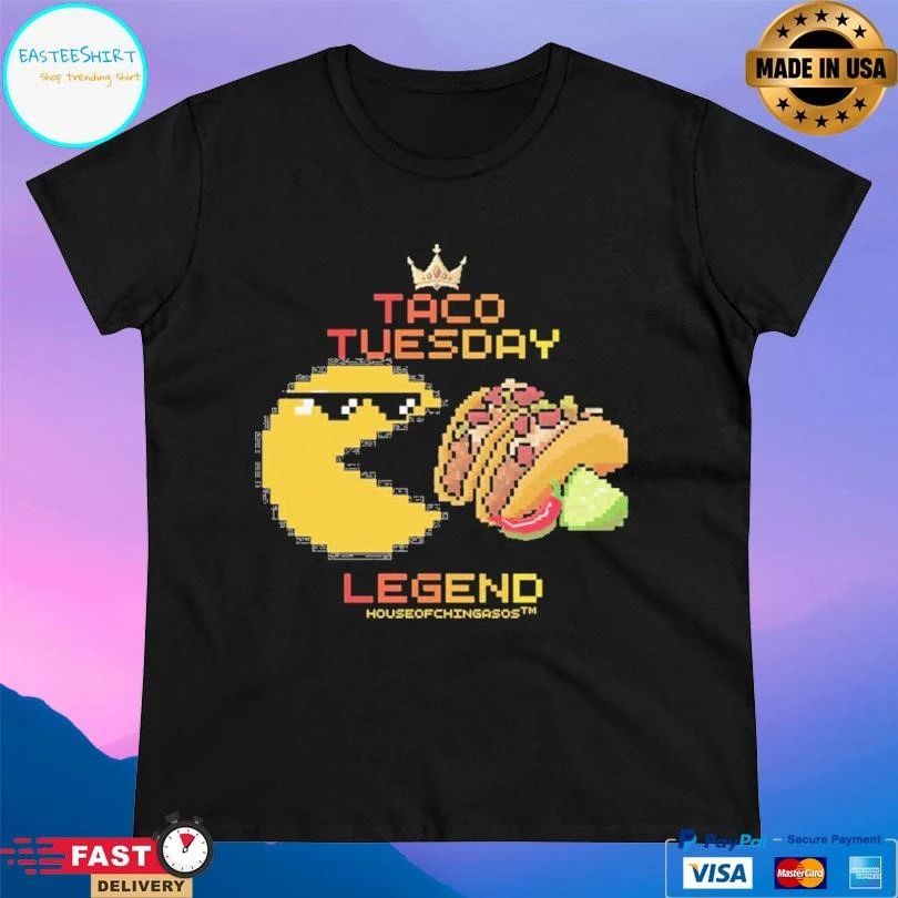 Taco Tuesday Legend Houseofchingasos Pacman 8-Bit T-shirts