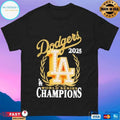 Los Angeles Dodgers 2025 World Series Champions Medallion Logo T-shirts