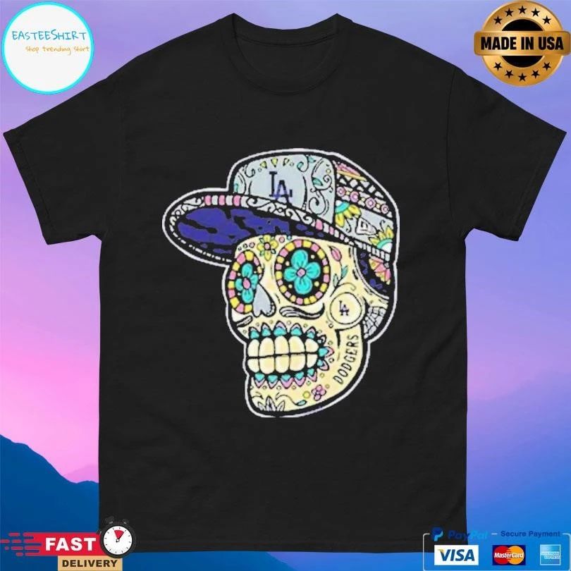 New Era Los Angeles Dodgers Skeleton Mlb Team T-shirts