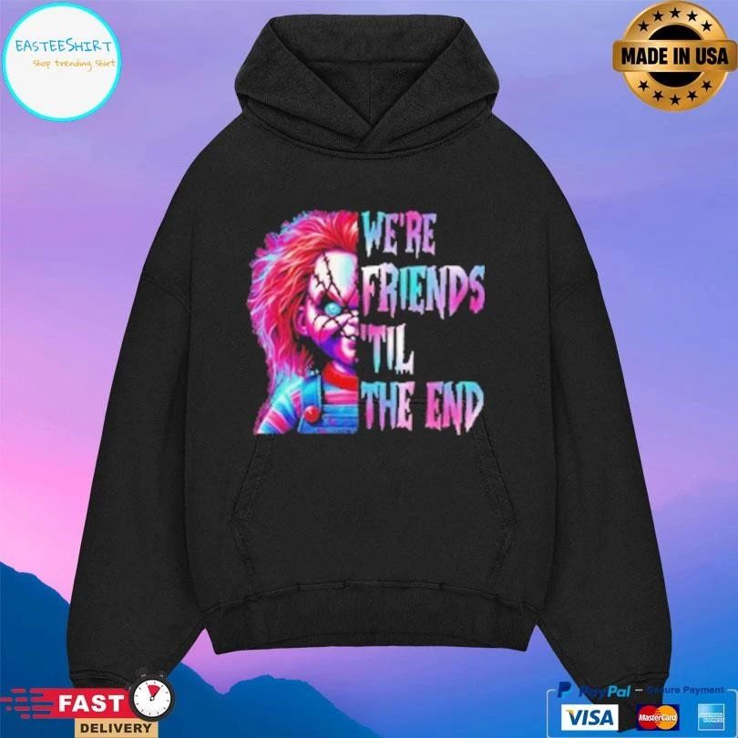 We’re Friends Til The End Horror Characters Movie Halloween 2025 T-shirts