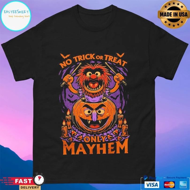 No Trick Or Treat Only Mayhem Halloween 2025 T-shirts