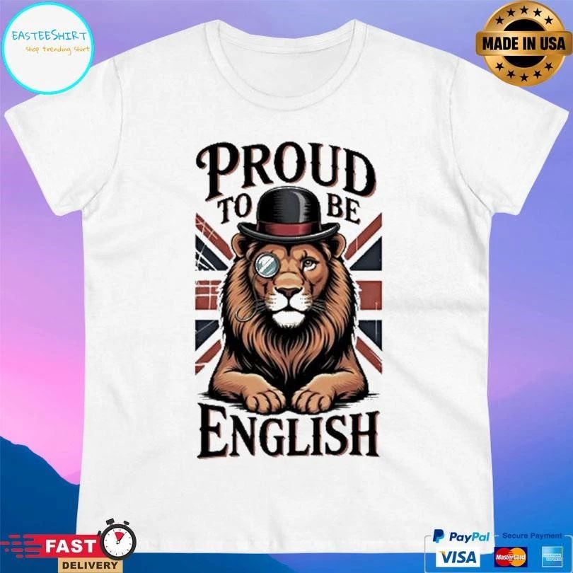 Lion Proud To Be English T-shirts