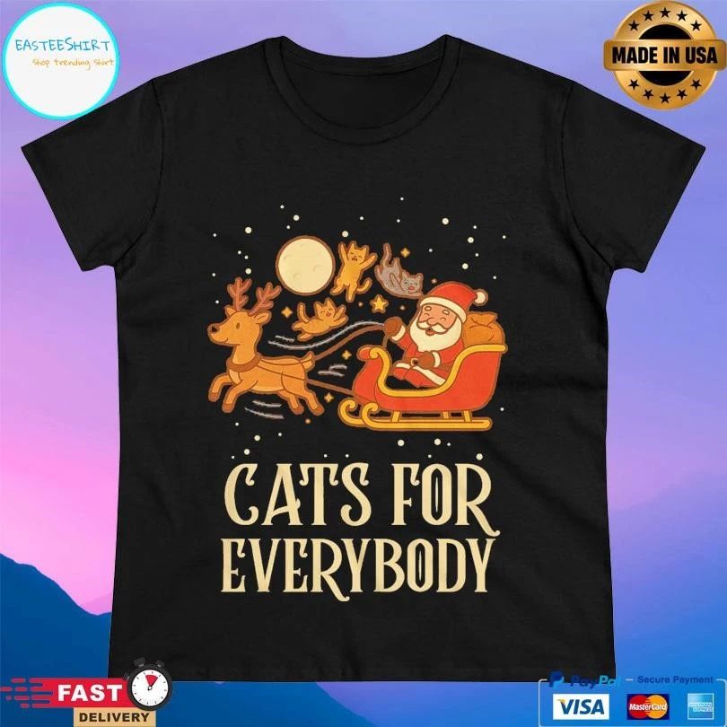 Cats For Everybody Merry Christmas 2025 T-shirts