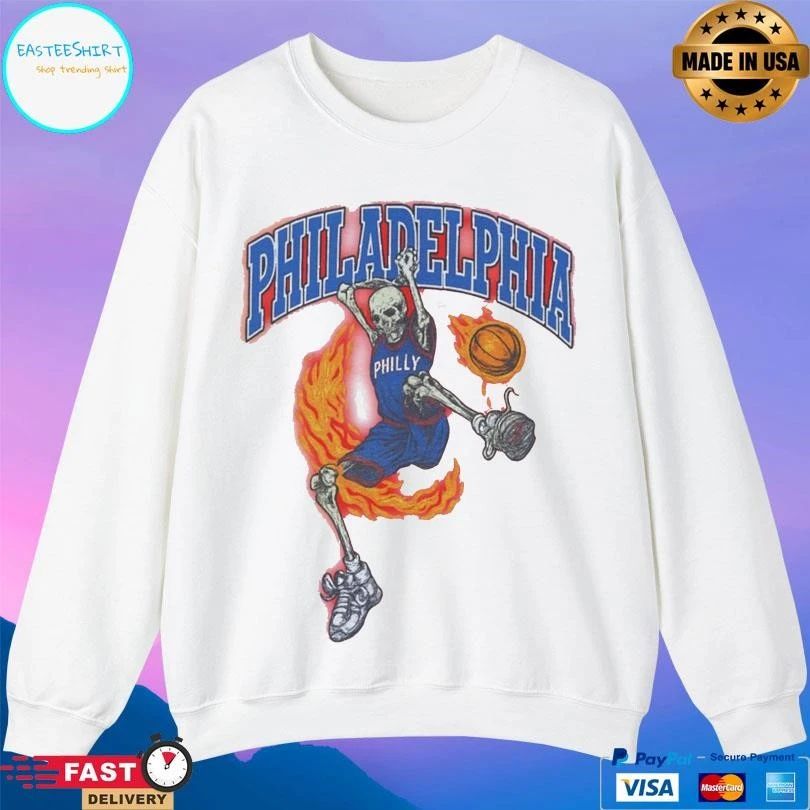 Philadelphia Basketball Lithuania Grateful Dead Inspired Skeleton T-shirts