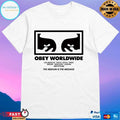 Obey Worldwide Los Angeles Tokyo Seoul Paris Berlin Newyork London Amsterdam The Medium Is The Message T-shirt