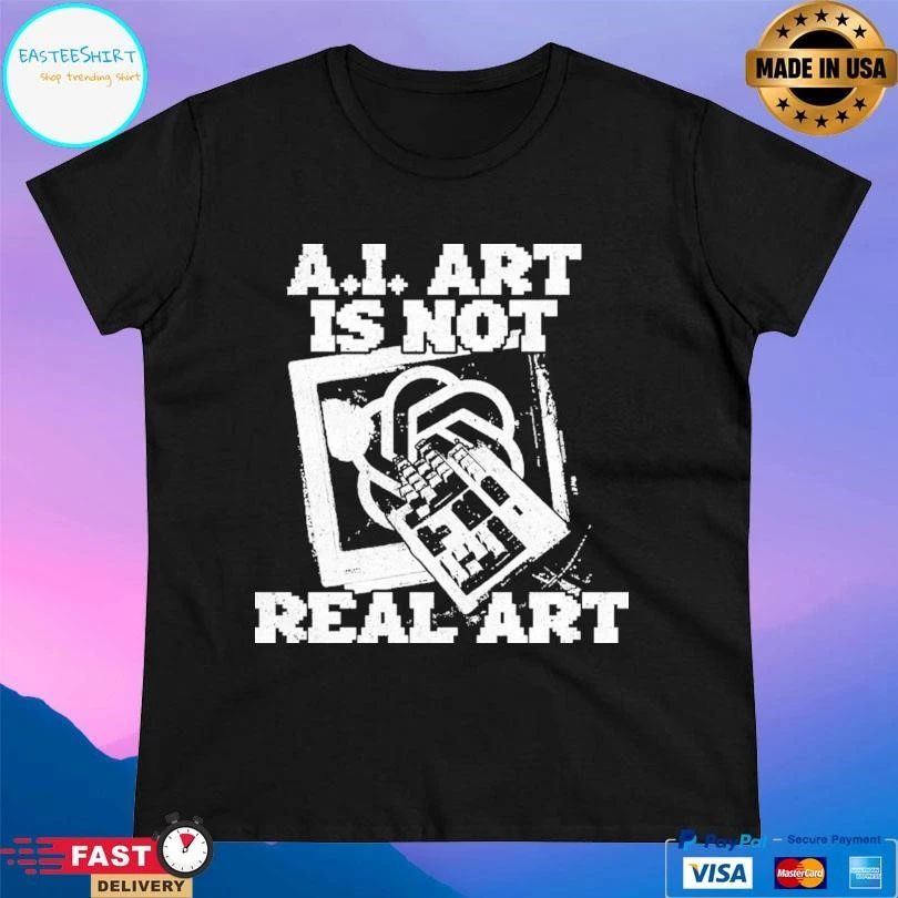 AI Art Is Not Real Art Keyboard T-shirts