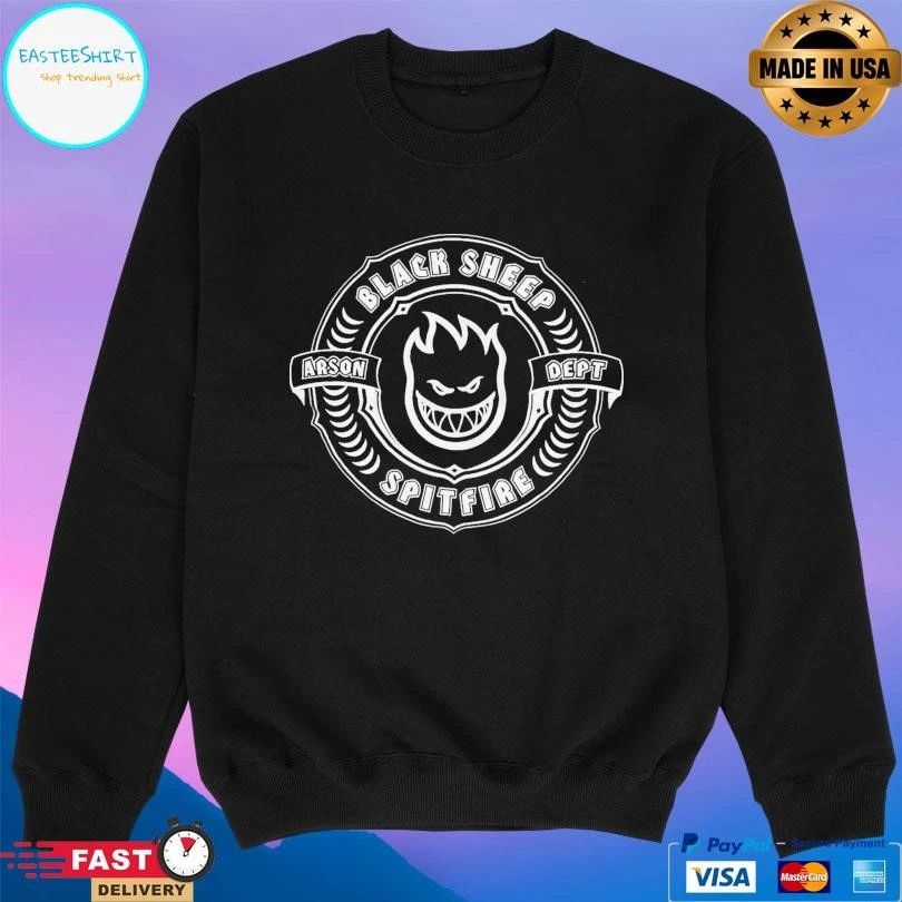 Black Sheep Spitfire Arson Dept Logo T-shirts