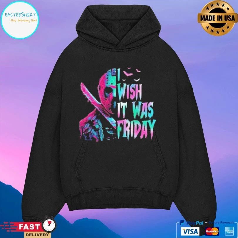Wish It Was Friday Horror Characters Movie Halloween 2025 T-shirts