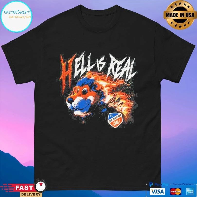 Fc Cincinnati Hell Is Real Retro Flame T-shirts