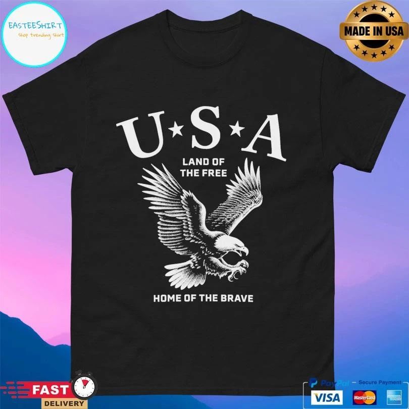 USA Land Of Free Eagle Home Of The Brave T-shirts