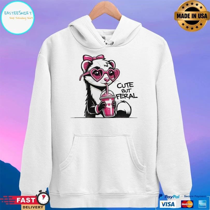 Cute But Feral Gangsta Ferret T-shirts