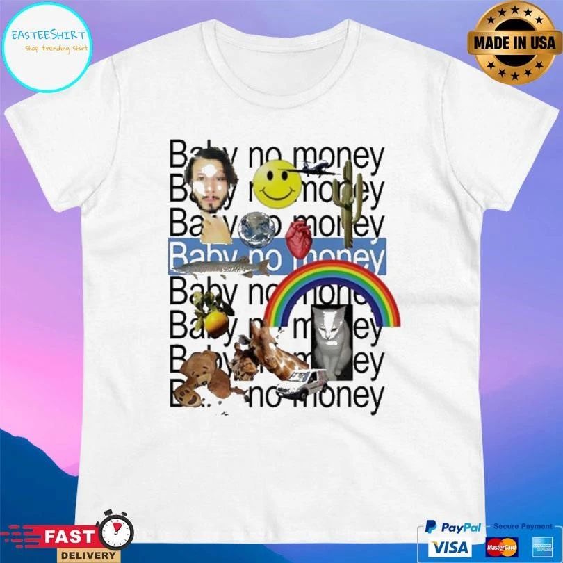 Generic Baby No Money Icon Heart Rainbow Fish Cat Cactus Airplane Smiley Face T-shirts