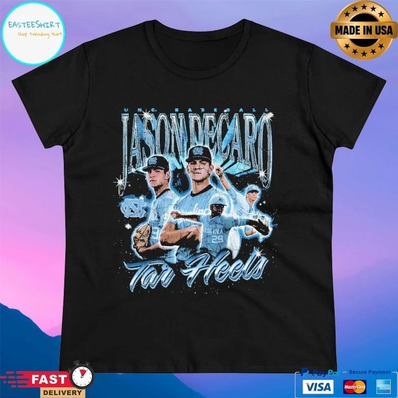 Unc Baseball Jason Decaro Tar Heels T-shirt