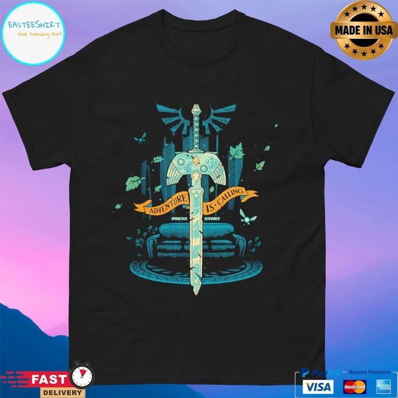 Master Controller Adventure Is Calling Press Start T-shirt