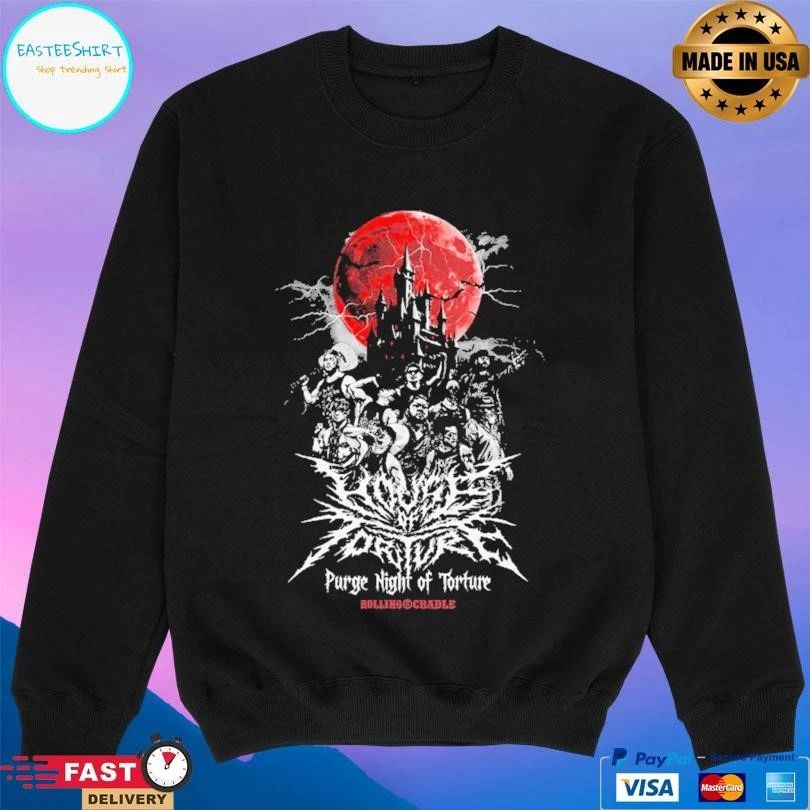 House Of Torture×rolling Cradle Crimson Moon Torture Vania T-shirts