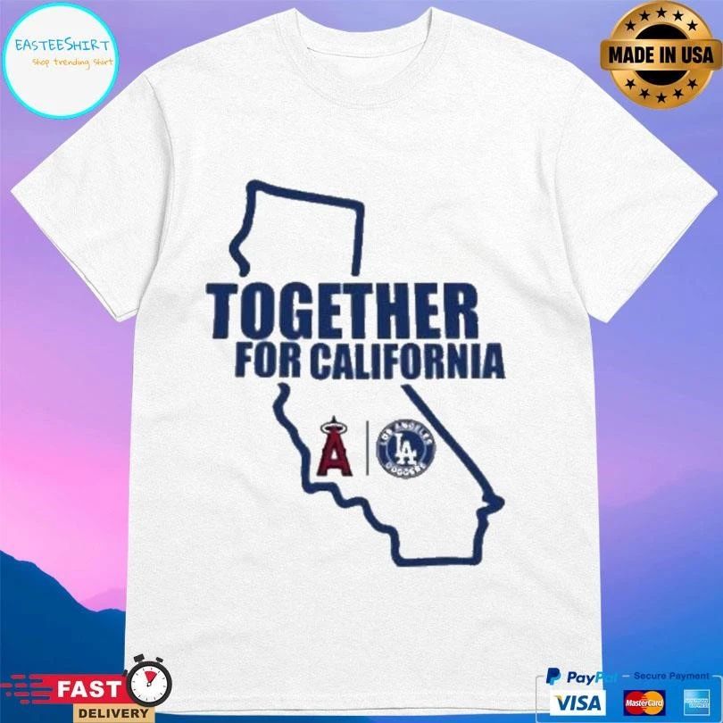 Los Angeles Dodgers Together For California T-shirts