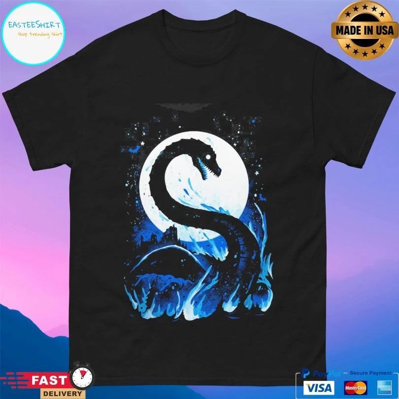 Nessie The Loch Ness Monster Moon T-shirts