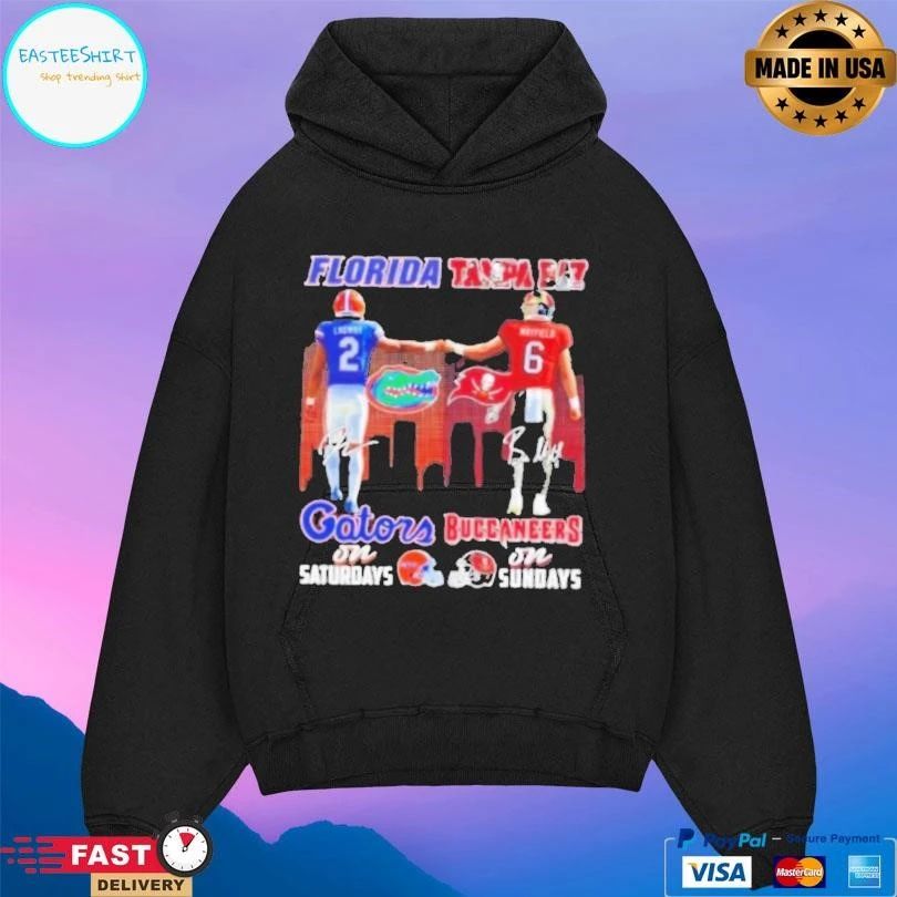 Lagway Florida Gators On Saturdays X Mayfield Tampa Bay Buccaneers On Sundays Skyline T-shirts