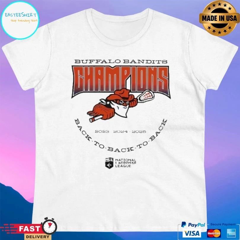 Buffalo Bandits Back To Back To Back Nll Champions 2025 T-shirts
