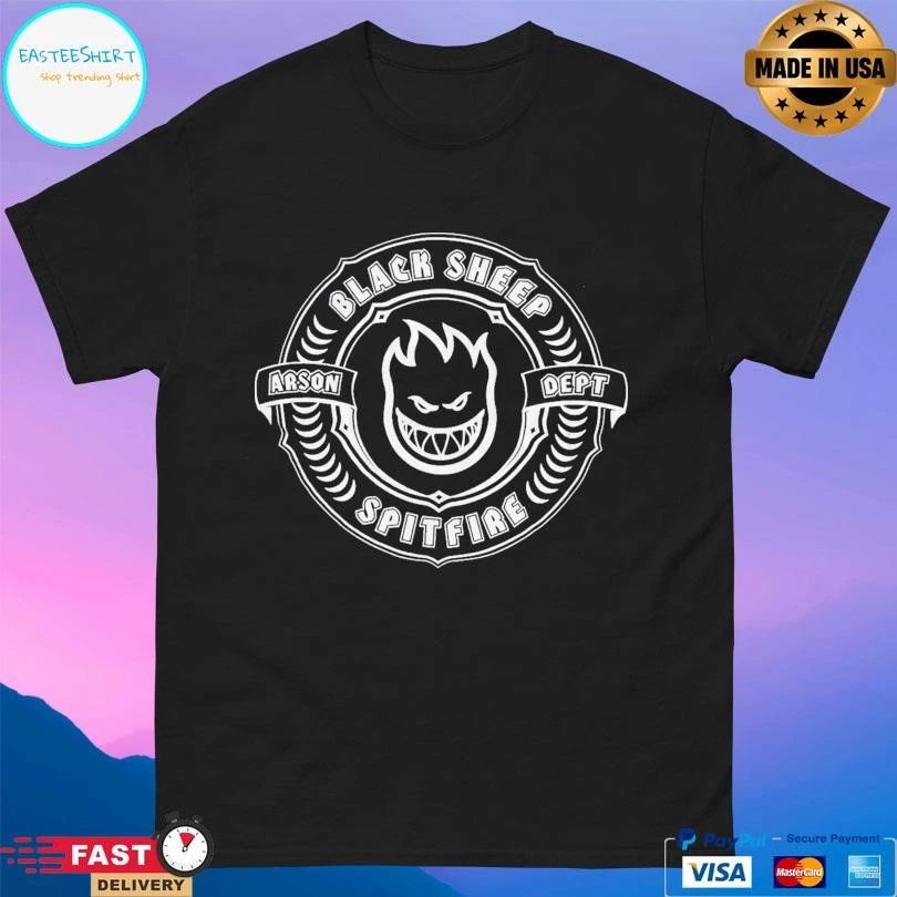 Black Sheep Spitfire Arson Dept Logo T-shirts
