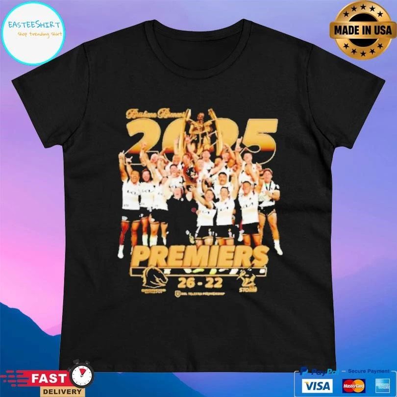 Brisbane Broncos Vs Melbourne Storm Premiers 2025 T-shirts