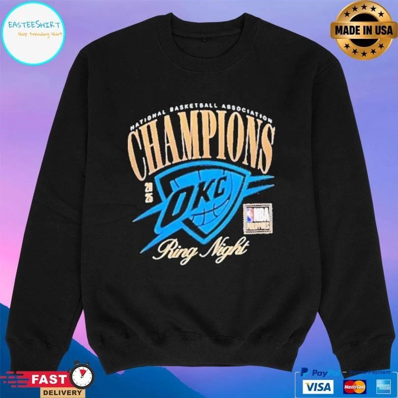 Oklahoma City Thunder 2025 Nba Champions Ring Night T-shirts